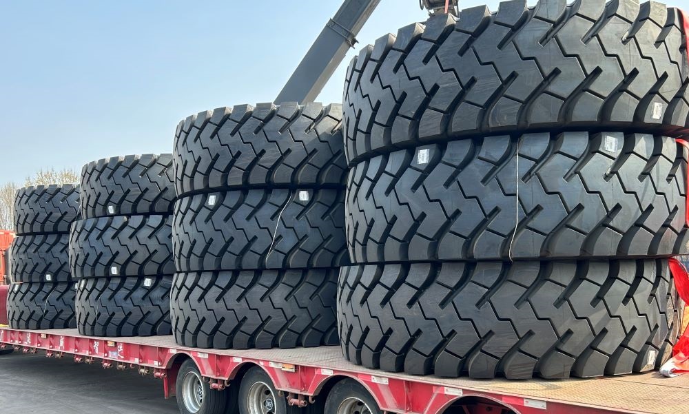 Import of Goodyear 33.00R51 arriving to China
